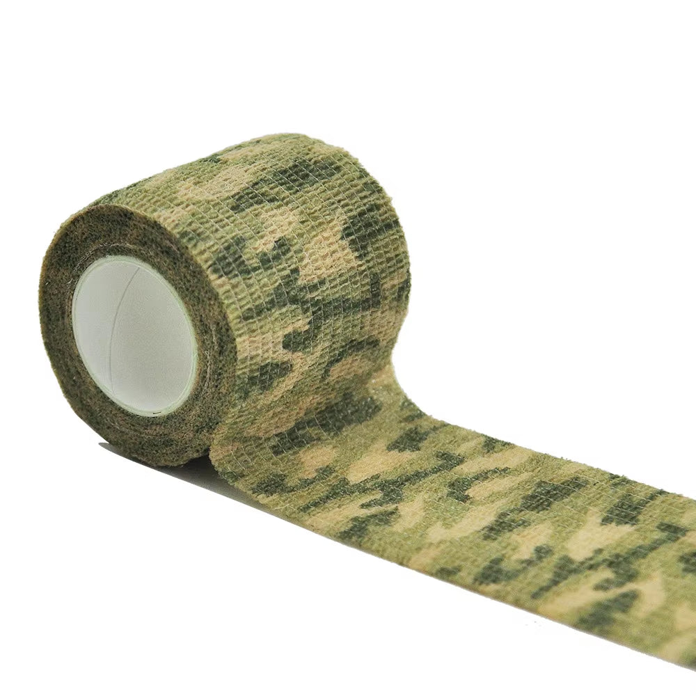 Camouflage Elastic Wrap Tape Hunt Disguise Elastoplast Self Adhesive Sports Protector Knee Finger Ankle Athletic Bandage