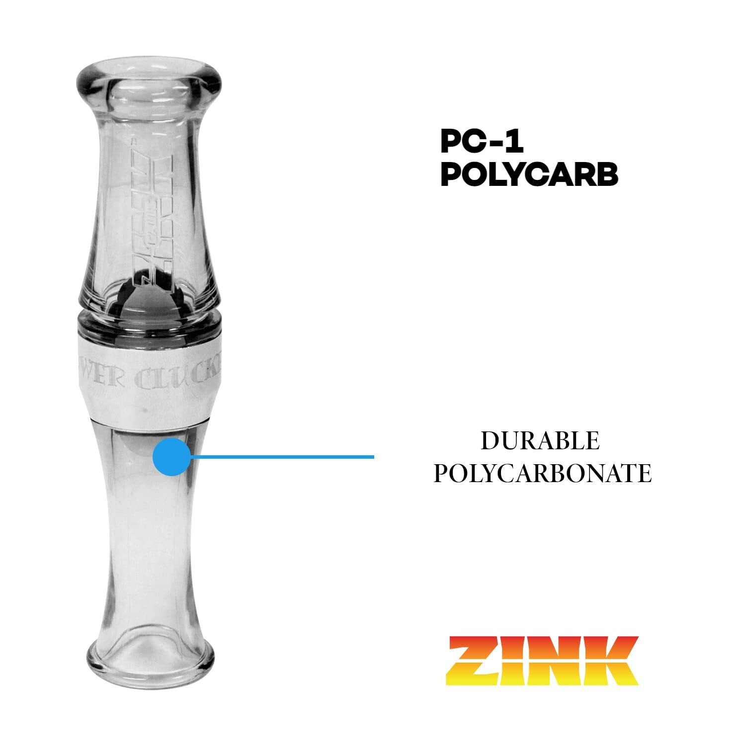 Zink PC1 Polycarbonate Canada Goose Call Easy Blow Super Realistic Sounds