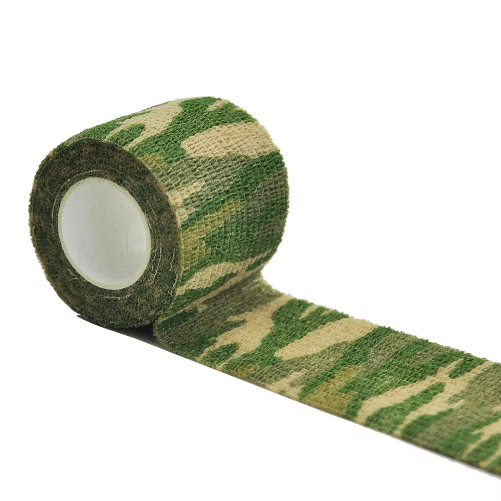 Camouflage Elastic Wrap Tape Hunt Disguise Elastoplast Self Adhesive Sports Protector Knee Finger Ankle Athletic Bandage