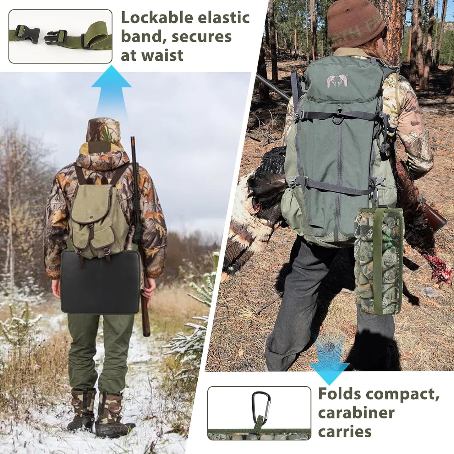 Hunting Seat Cushion, Memory Foam Silent Lightweight Camo Tree Stand Seat Cushio