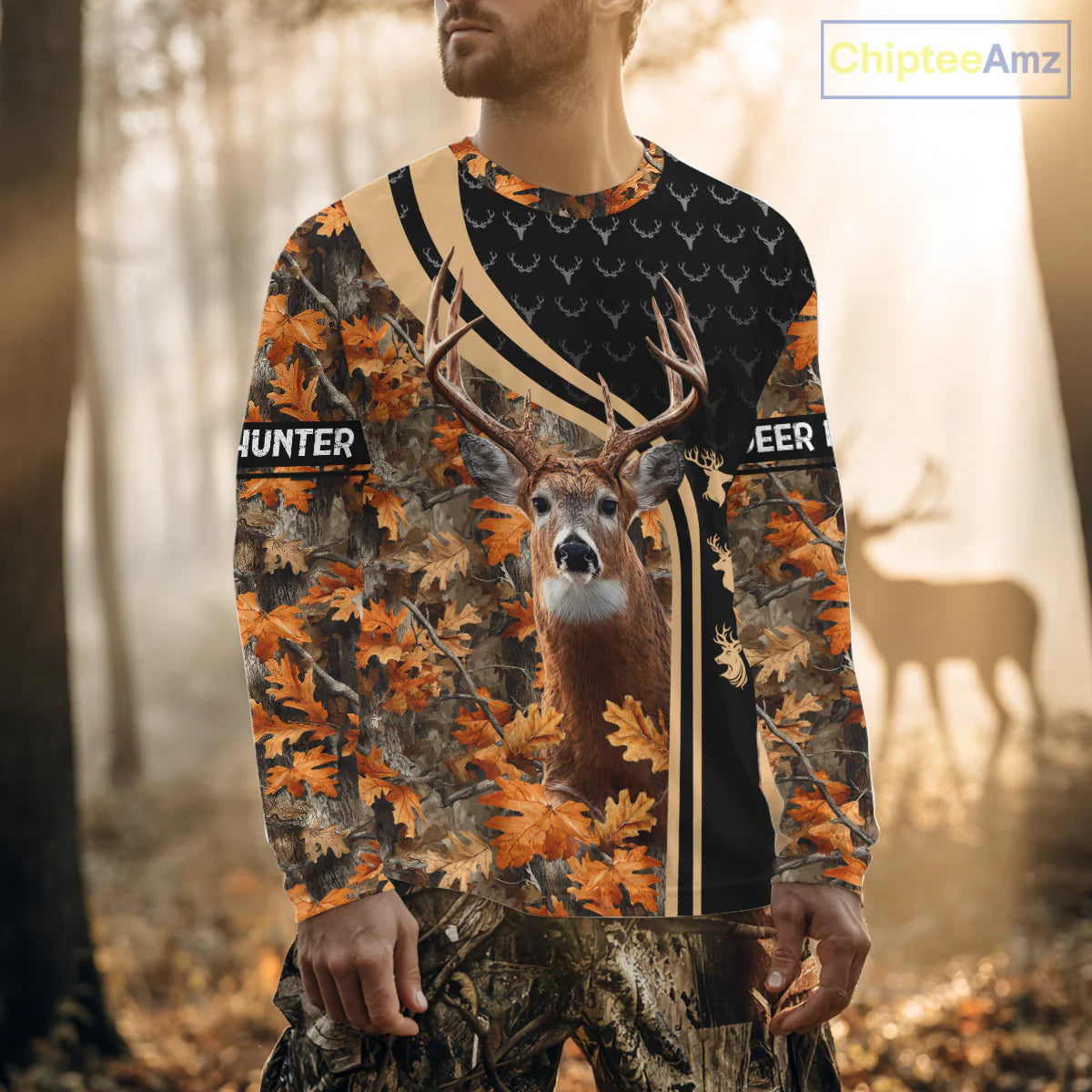 Custom Camo 3D Animal Deer Hunting Shirt Best Hunting Clothes for Season NHT67