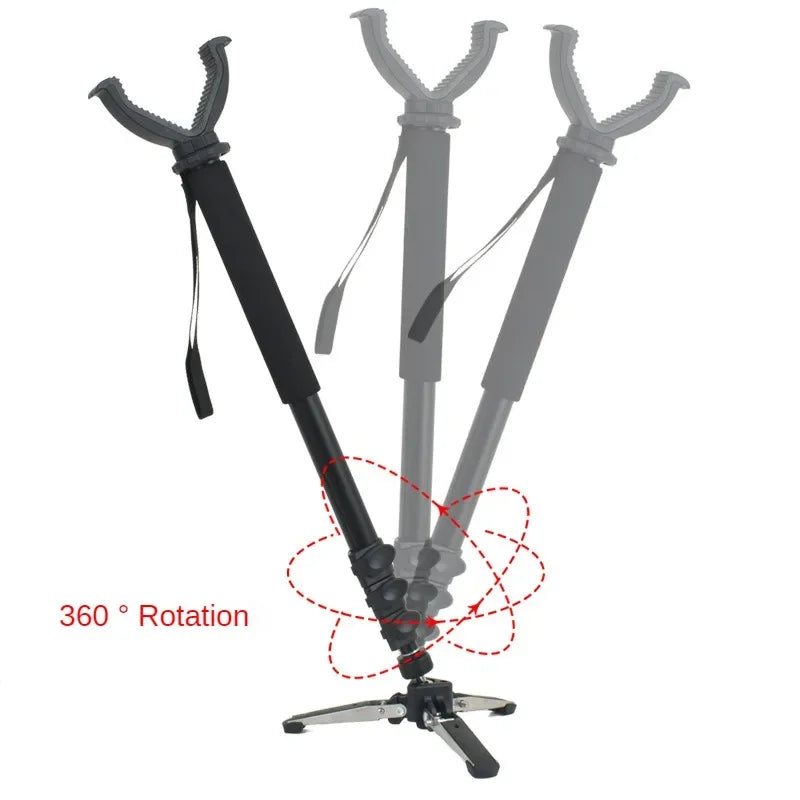Outdoor Hunting Tripod Durable Adjustable Height Hunting Stand Aluminum V-Yoke Shooting Rack Multifunctio Hunting Safe Accessory