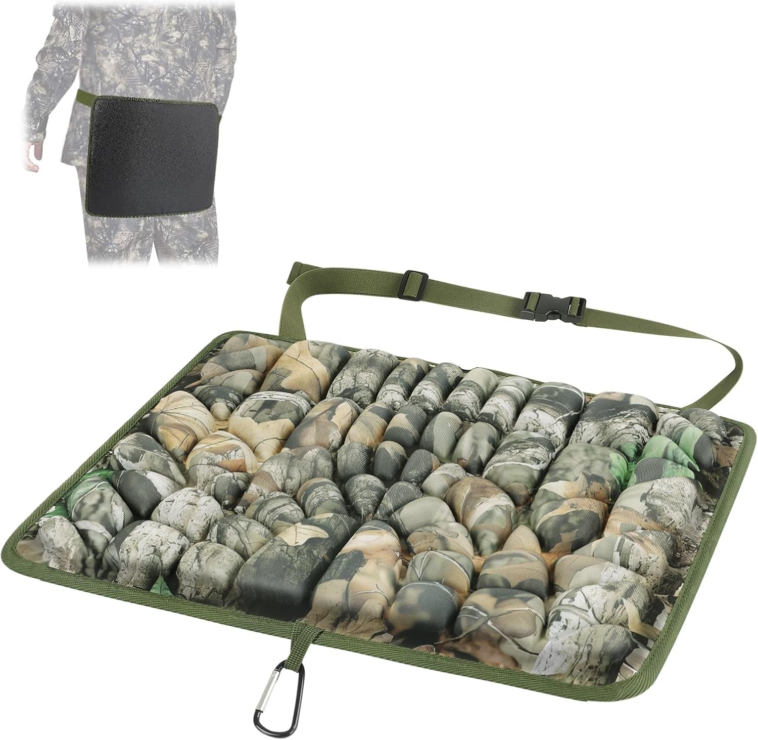 Hunting Seat Cushion, Memory Foam Silent Lightweight Camo Tree Stand Seat Cushio