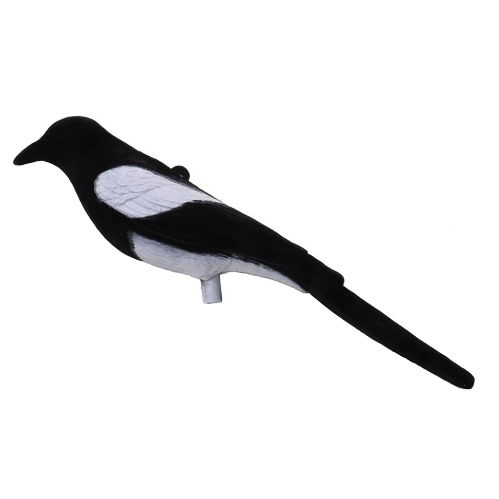 Plastic Flocked Magpie Decoy Bait Shooting Trap Decoying Gardne Farm Animal Statue Figurine Hunting Decoy Bird