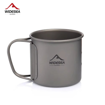 Camping Mug Titanium Cup Tourist Tableware Picnic Utensils Outdoor Kitchen Equipment Travel Cooking Set Cookware Hiking