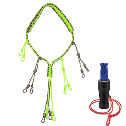 Duck Call Lanyard with 12 Removable Loops, Hand Braided Hunting Call Lanyard, Duck Hunting Accessories, Goose Calls Game Carrier