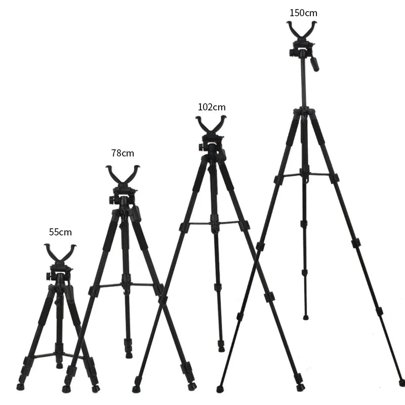Outdoor Hunting Tripod Durable Adjustable Height Hunting Stand Aluminum V-Yoke Shooting Rack Multifunctio Hunting Safe Accessory