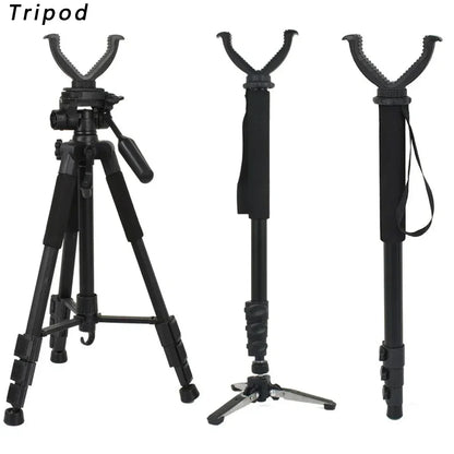 Outdoor Hunting Tripod Durable Adjustable Height Hunting Stand Aluminum V-Yoke Shooting Rack Multifunctio Hunting Safe Accessory