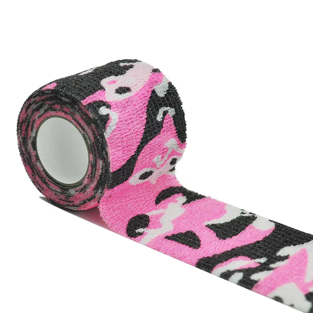 Camouflage Elastic Wrap Tape Hunt Disguise Elastoplast Self Adhesive Sports Protector Knee Finger Ankle Athletic Bandage