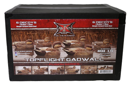 Avian X Topflight Gadwall Decoys Perfectly Replicated Late Season Gray Ducks, Weight Forward Swim Keel, Realistic Movement