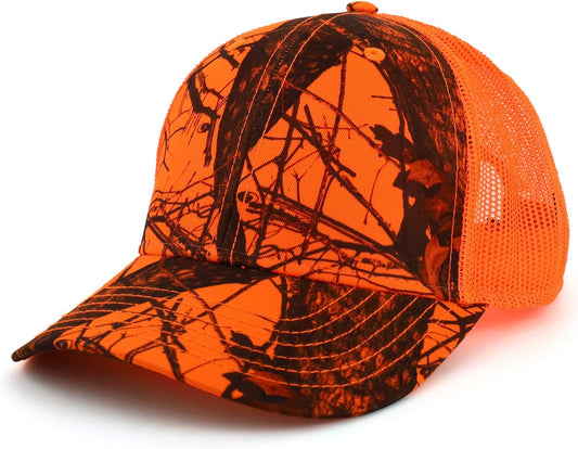Hunting Camouflage Outdoor Structured Trucker Mesh Cap