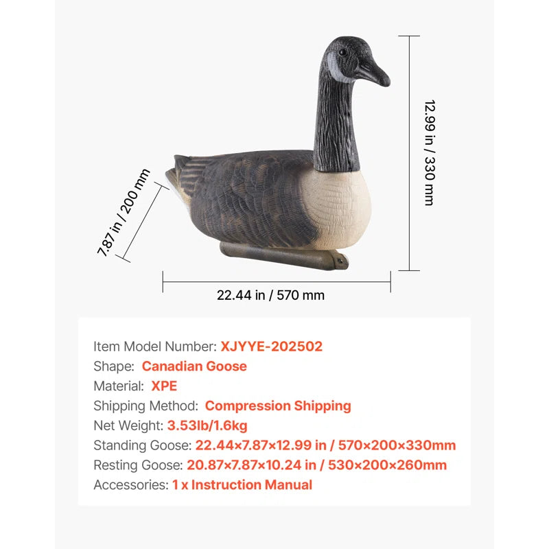 Canada Goose Decoy Outdoor Goose Floater with Ultra Realistic Paint