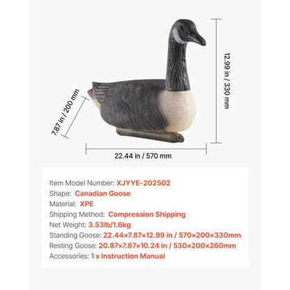 Canada Goose Decoy Outdoor Goose Floater with Ultra Realistic Paint