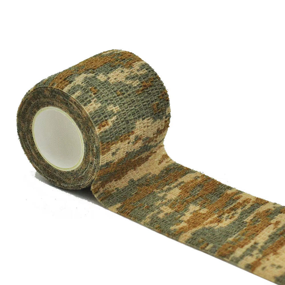 Camouflage Elastic Wrap Tape Hunt Disguise Elastoplast Self Adhesive Sports Protector Knee Finger Ankle Athletic Bandage