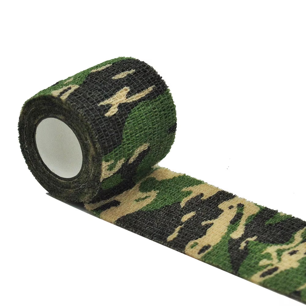 Camouflage Elastic Wrap Tape Hunt Disguise Elastoplast Self Adhesive Sports Protector Knee Finger Ankle Athletic Bandage