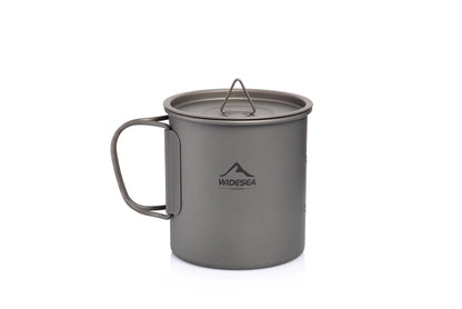 Camping Mug Titanium Cup Tourist Tableware Picnic Utensils Outdoor Kitchen Equipment Travel Cooking Set Cookware Hiking