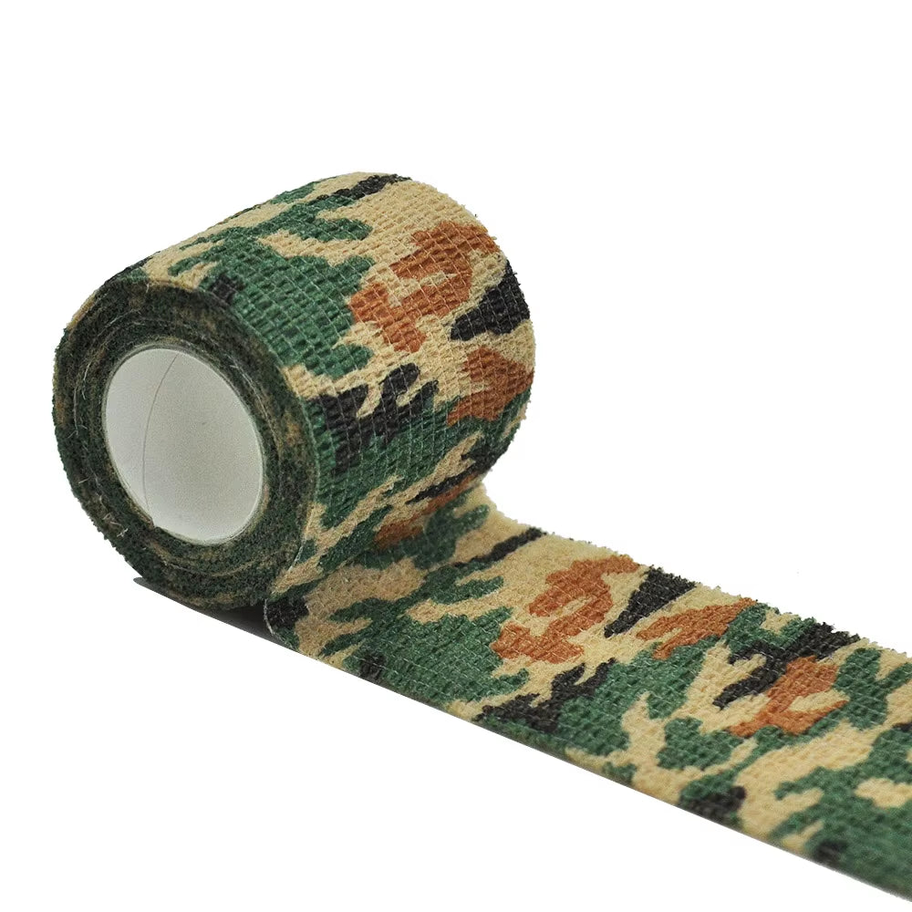 Camouflage Elastic Wrap Tape Hunt Disguise Elastoplast Self Adhesive Sports Protector Knee Finger Ankle Athletic Bandage