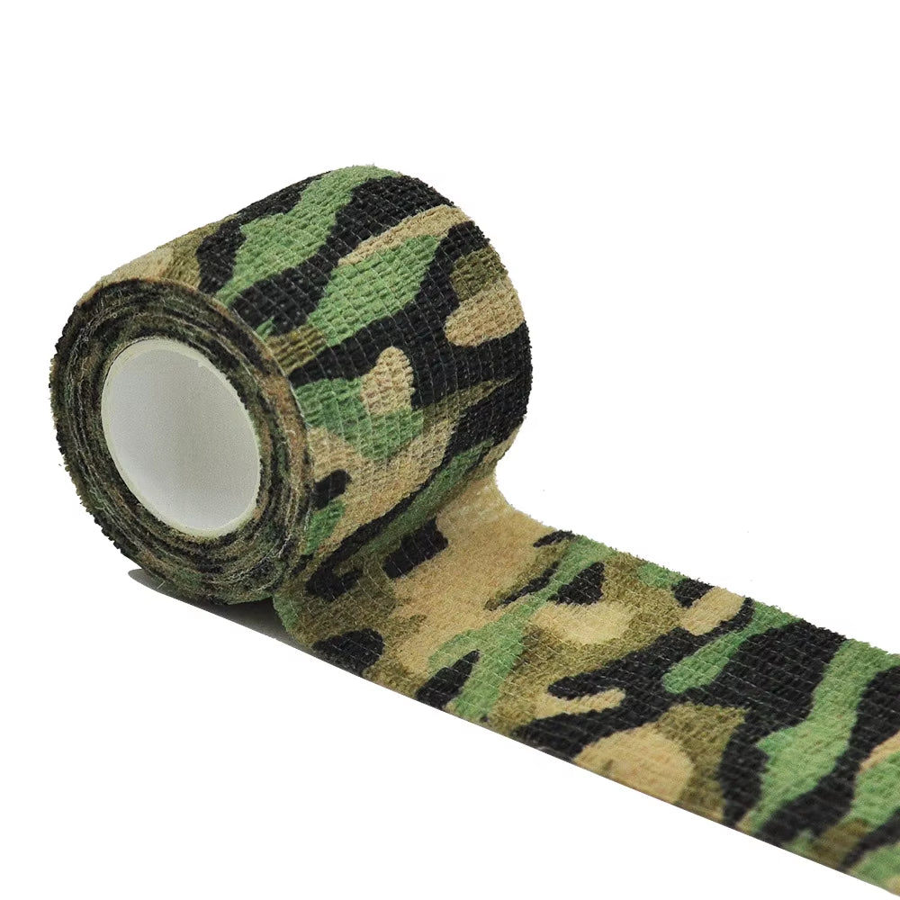 Camouflage Elastic Wrap Tape Hunt Disguise Elastoplast Self Adhesive Sports Protector Knee Finger Ankle Athletic Bandage