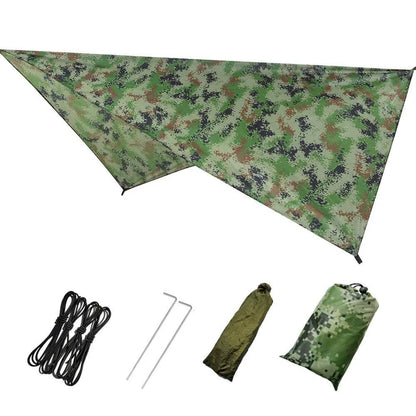 Outdoor Hammock Waterproof Rain Fly Tent Tarp Lightweight Portable Waterproof Ripstop Easily Fold Sun Shelter UV Protection