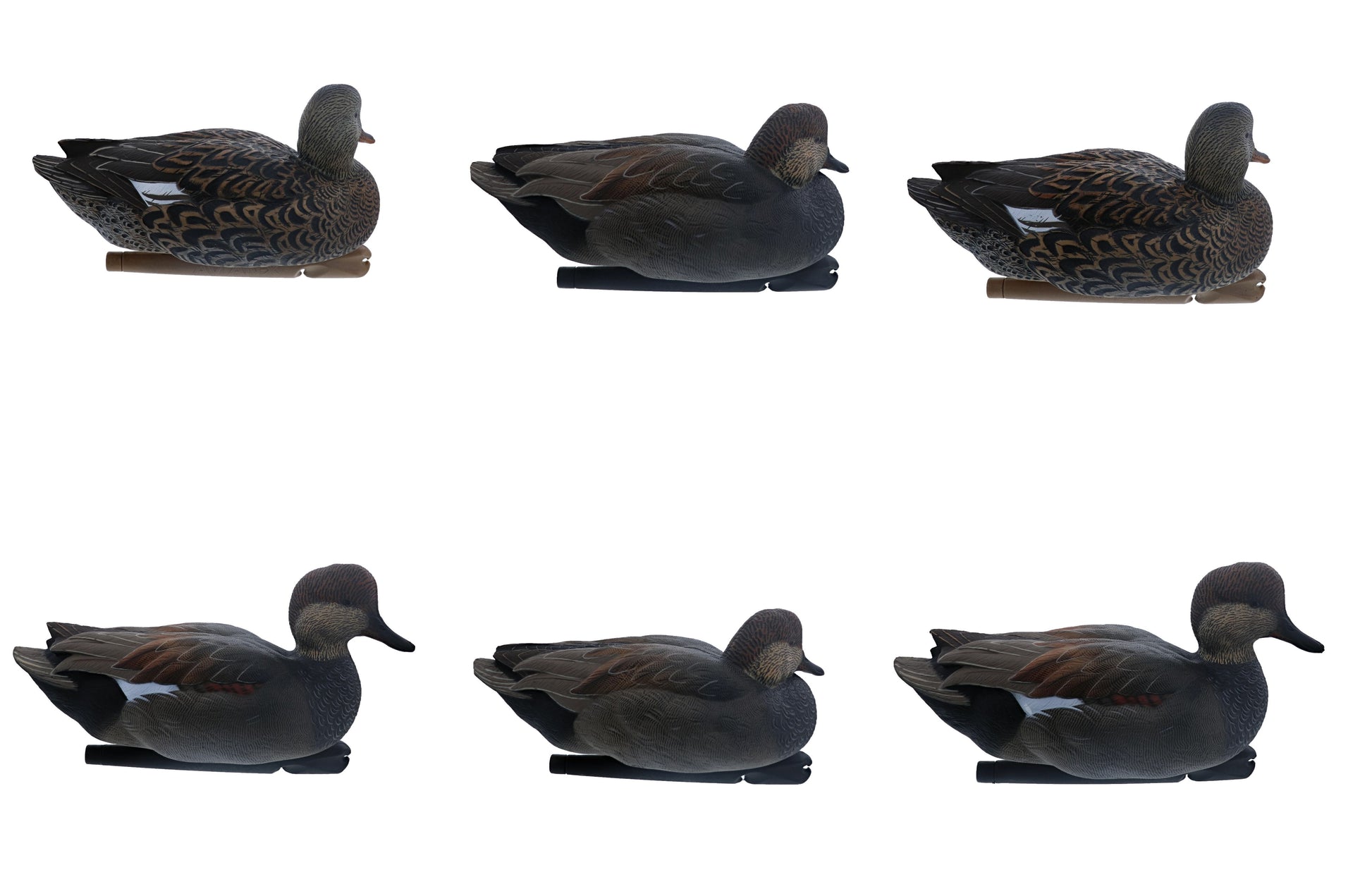 Avian X Topflight Gadwall Decoys Perfectly Replicated Late Season Gray Ducks, Weight Forward Swim Keel, Realistic Movement