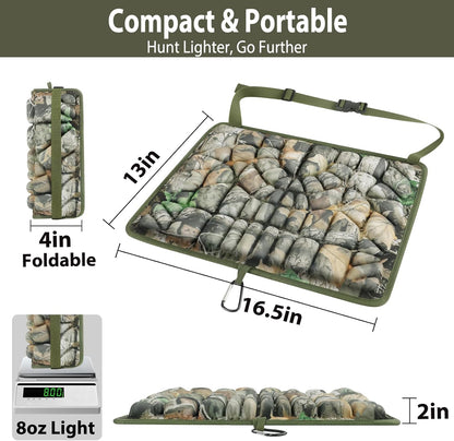 Hunting Seat Cushion, Memory Foam Silent Lightweight Camo Tree Stand Seat Cushio