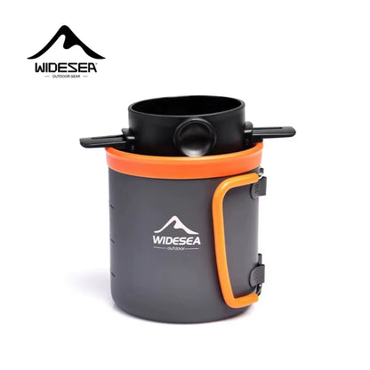 Camping Coffee Cookware Set Outdoor Tableware Equipment Tea Mug Coffee Filter Cup Picnic Cauldron Tourism