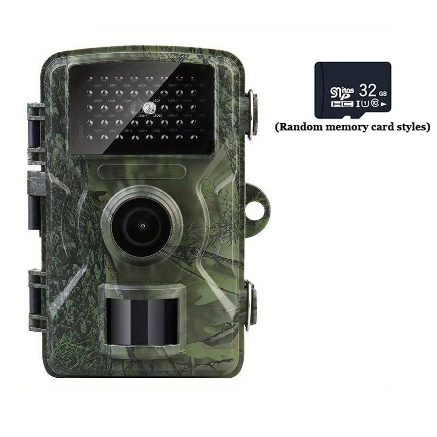 Hunting Camera with 32G Memory Card Hunting Machine Field Hunting HD Camera Suitable for Outdoor Camping Security Monitoring